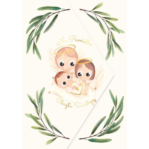 Kartka składana Karnet A5 KOPERTA CHRZEST ANIOŁKI Henry (5905701480609)