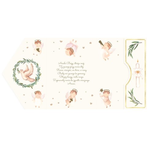 Kartka składana Karnet A5 KOPERTA CHRZEST ANIOŁKI Henry (5905701480609)