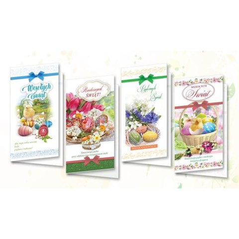 Kartka składana karnet z naklejanymi elementami wzory świeckie DL Top Graphic (DLXWN)