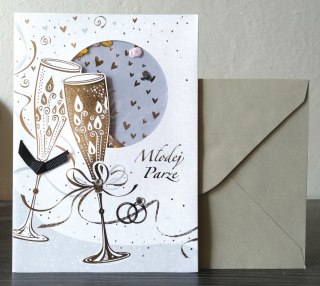 Kartka składana ślubny [mm:] 120x170 Avanti