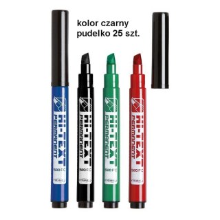 Marker permanentny Hi-Text 580/PB wkład czarny 6,0mm ścięta końcówka Fibracolor