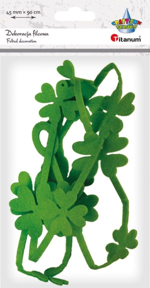 Ozdoba filcowa Craft-Fun Series wisząca 90 cm koniczyny Titanum (20CR0312-50)