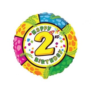 Balon foliowy Happy Birthday - 2 18cal Godan (B401575/2)