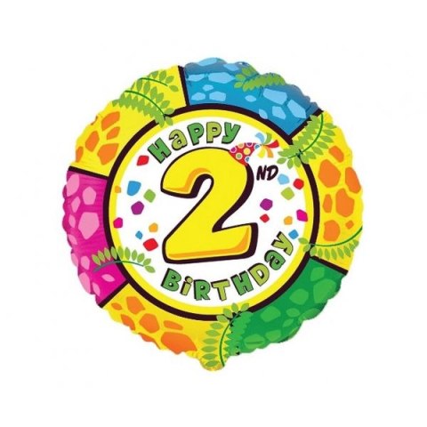 Balon foliowy Happy Birthday - 2 18cal Godan (B401575/2)