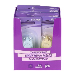 Korektor w taśmie (myszka) mini czarny i biały 5mmx6m 5x6 [mm*m] Strigo (SSC450-4530)
