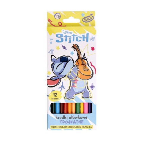 Kredki ołówkowe Stitch trójkątne 12 kol. Beniamin