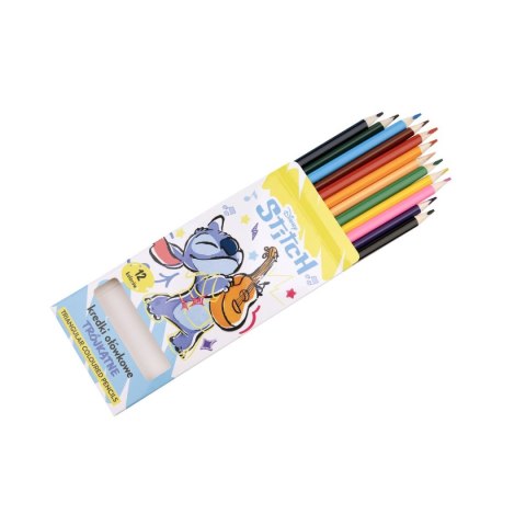 Kredki ołówkowe Stitch trójkątne 12 kol. Beniamin