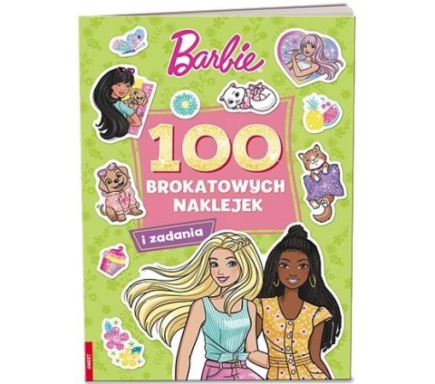 Książeczka edukacyjna Barbie™. 100 Brokatowych Naklejek Ameet (NB 1101)