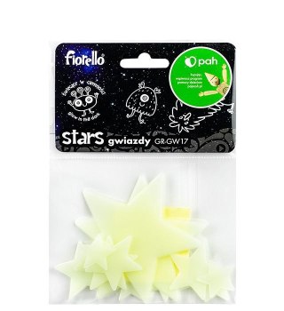 Naklejka ścienna Fluorescencyjna gwiazdki miks 12 szt Fiorello (170-2813)