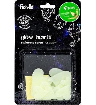 Naklejka ścienna Fluorescencyjna serca miks 24 szt Fiorello (170-2805)