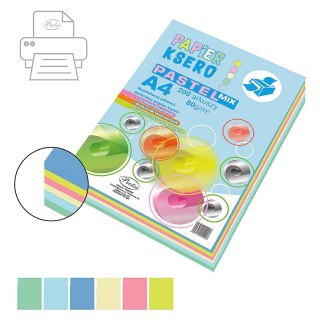 Papier kolorowy A4 mix 200k. 80g Protos