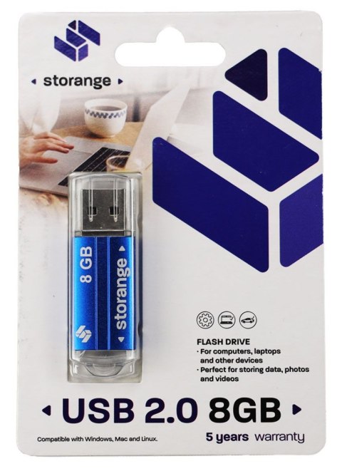 Pendrive Blue 8GB Storange (STORANPEN8GBBLUE2.0)