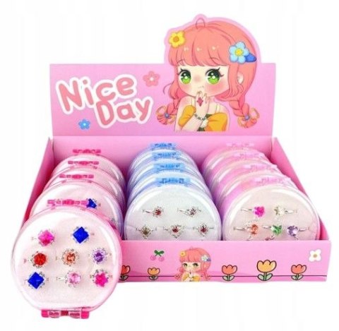 Pierścionek zestaw 8 szt. w pudełku Dromader (130-1353618)