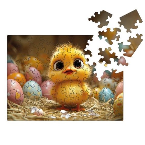 Puzzle drewniane Wielkanocny kurczaczek 50 el. Multigra