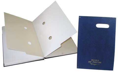 Teczka do podpisu 20 A4 granatowy 20k. karton pokryty folią Warta (920-035)