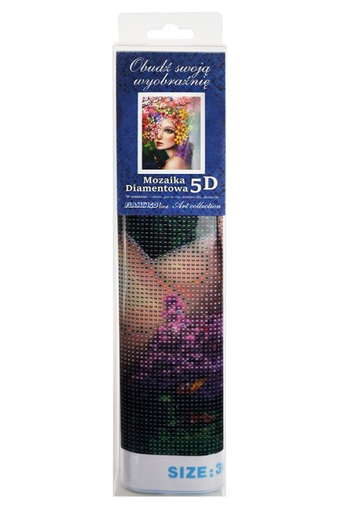 Zestaw kreatywny Diamentowa mozaika 30x40cm Kobieta w kwaiatach Flamingo Line (TMR12049)