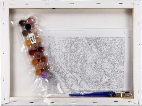 Zestaw kreatywny Malowanie po numerach 30x40cm Pies i koty Flamingo Line (FC165)