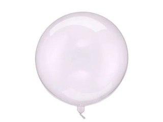Balon gumowy Kula, 40cm, transparentny fiolet transparentny 400mm 16cal Partydeco (ORB16-1-014)