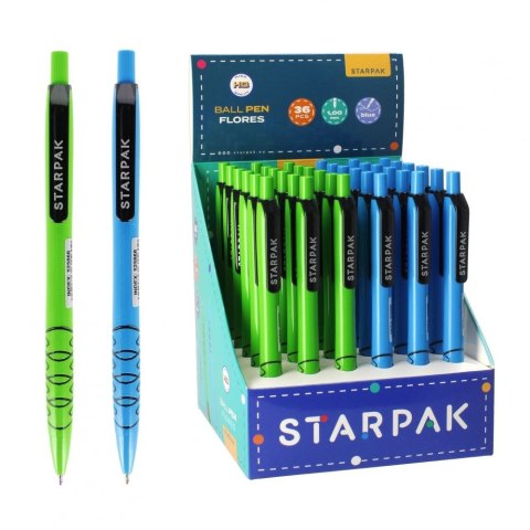 Długopis Flowers wkład niebieski 1,0mm Starpak (525868)