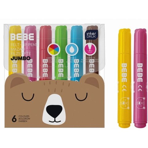 Flamaster BB KIDS FRIENDS 6 kol. Interdruk (jumbo 6 kol)