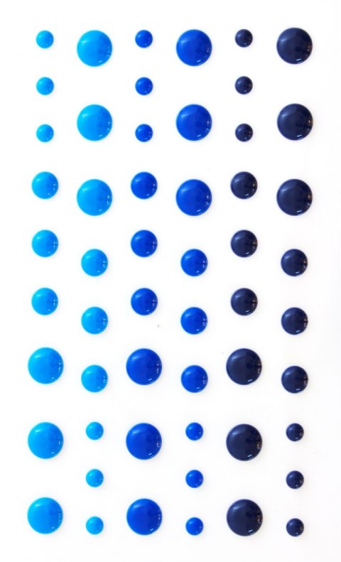 Kryształki kropki samoprzylepne emaliowane 54 szt niebieski Galeria Papieru (251117)