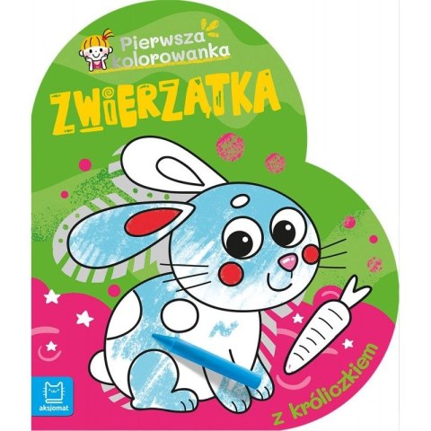 Książeczka edukacyjna Zwierzątka. Pierwsza kolorowanka z króliczkiem Aksjomat