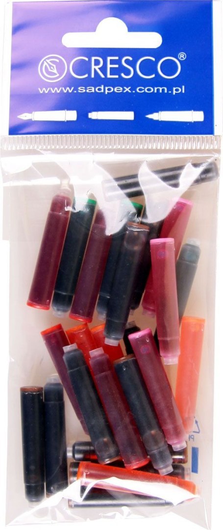 Naboje krótkie do piór 25 szt mix Cresco (080016)
