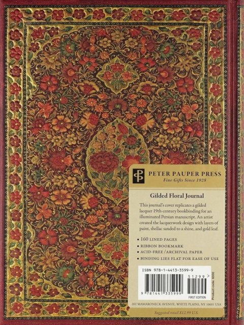 Notes (notatnik) Pozłacane Kwiaty (Gilded Floral). A5 80k. linia