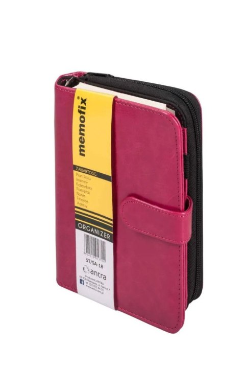 Organizer MEMOFIX z saszetką B6 malina Antra