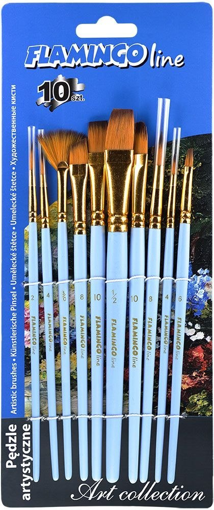 Pędzel Art Collection zestaw 10 szt. nr mix Flamingo Line (PA-08)