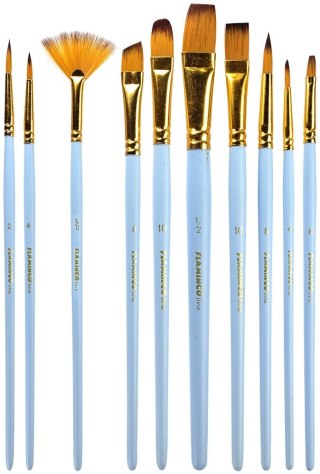 Pędzel Art Collection zestaw 10 szt. nr mix Flamingo Line (PA-08)