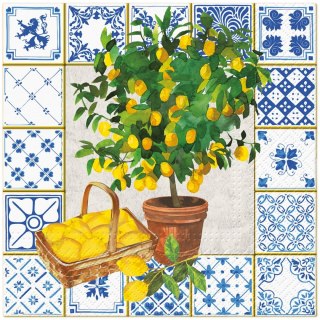 Serwetki Lunch Citrus tree mix nadruk bibuła [mm:] 330x330 Paw (SDL145700)
