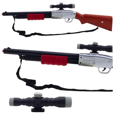 Strzelba Rekwizyt Pasek Na Ramię Luneta Brązowy Dźwięki 65cm Lean (24818)