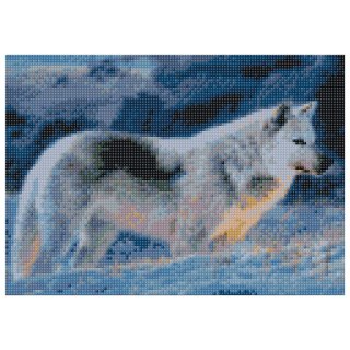 Zestaw kreatywny Diamentowa mozaika 30x40cm Wilk 1 Flamingo Line (TA807-02-2X30CM)