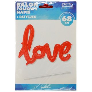 Balon foliowy napis love czerwony 68cm K68NLO