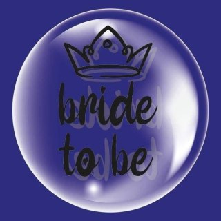 Balon foliowy transparentny czarny napis Bride to be Tuban (TB3628)