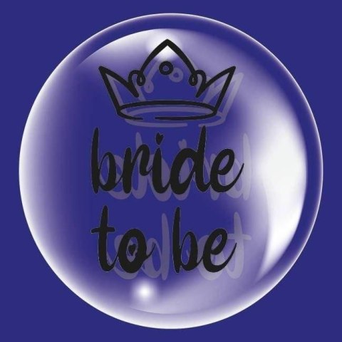Balon foliowy transparentny czarny napis Bride to be Tuban (TB3628)