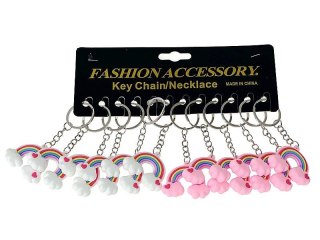 Brelok tęcza silikonowa, karta 12szt. Adar (614697)