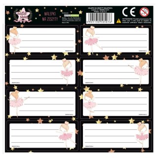 Naklejka na zeszyt Baletnica [mm:] 160x160 Derform (NNZBL12)