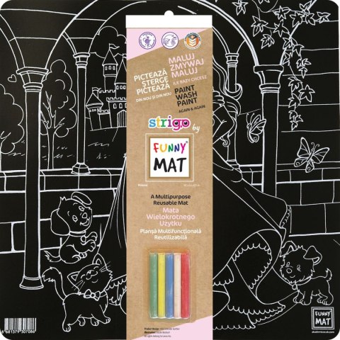 Podkład na biurko FUNNY MAT BLACK UNIVORNS sfu707 czarny polipropylen PP [mm:] 400x400 Strigo (8681379307079)