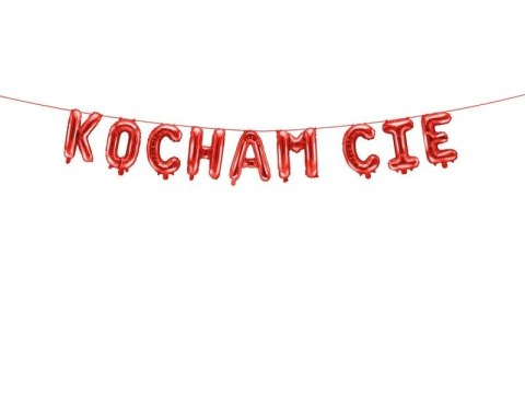 Balon foliowy napis Kocham Cię Partydeco (FB183M-007)