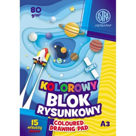 Blok rysunkowy BS&RABBit ASTRAPAP A3 mix 80g 15k Astra (48201090)