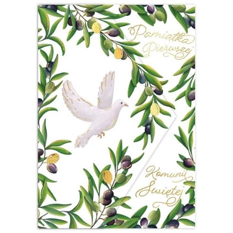 Kartka składana Karnet A5 KOMUNIA KOPERTA OLUWKI I GOŁĄB A5 Henry (5907465667579)