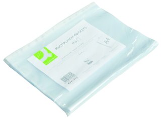 Koszulki na dokumenty groszkowe A4 kolor: przezroczysty typu U 50 mic. Q-Connect (KF01955)