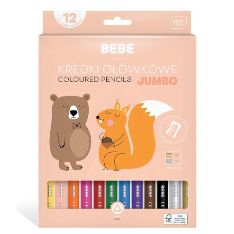 Kredki ołówkowe BB KIDS 12 kol JUMBO 5902277326669 12 kol. Bebe (FSC100%)