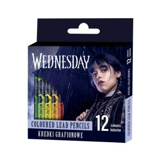 Kredki świecowe Wednesday grafionowe 316023055 12 kol. (nd)