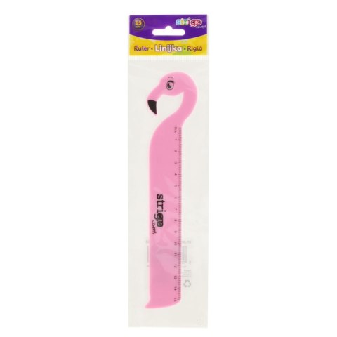 Linijka plastikowa 15 cm FLAMING 15cm Strigo (SSC360)
