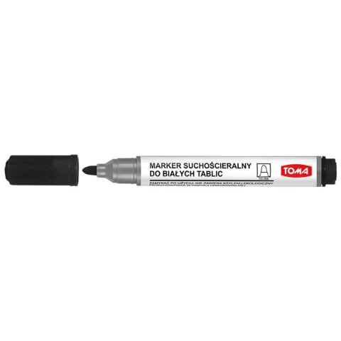 Marker suchościeralny czarny okragły wkład czarny 2,0mm okrągła końcówka Toma (TO-266 3 2)