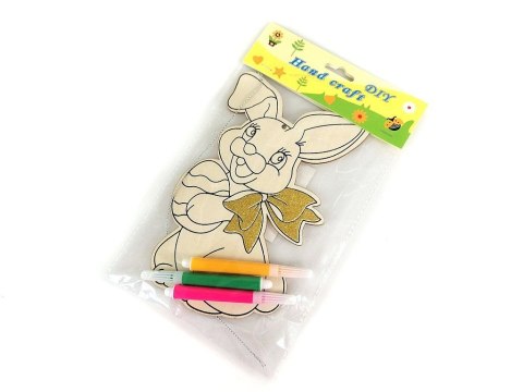 Ozdoba wielkanocna zawieszka drewniana któlik zestaw z flamastrami One Dollar (367944)