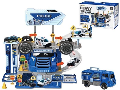 Parking samochodowy baza policyjna, metalowe pojazdy, 46 części Adar (625808)